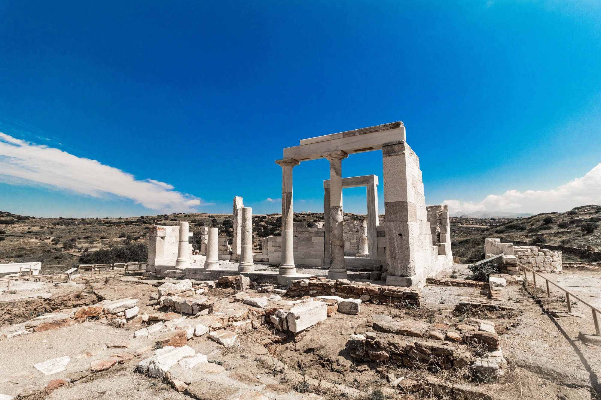 Ruins of the Temple of Demeter in Naxos, Greece.
