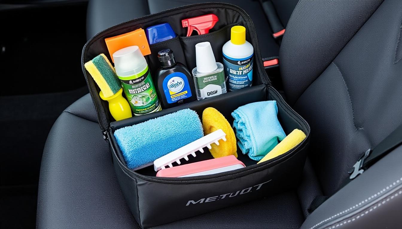 découvrez notre kit de nettoyage voiture à emporter, idéal pour garder votre véhicule impeccable en toutes circonstances. roulez toujours au propre et offrez à votre voiture l'entretien qu'elle mérite avec nos produits pratiques et efficaces.