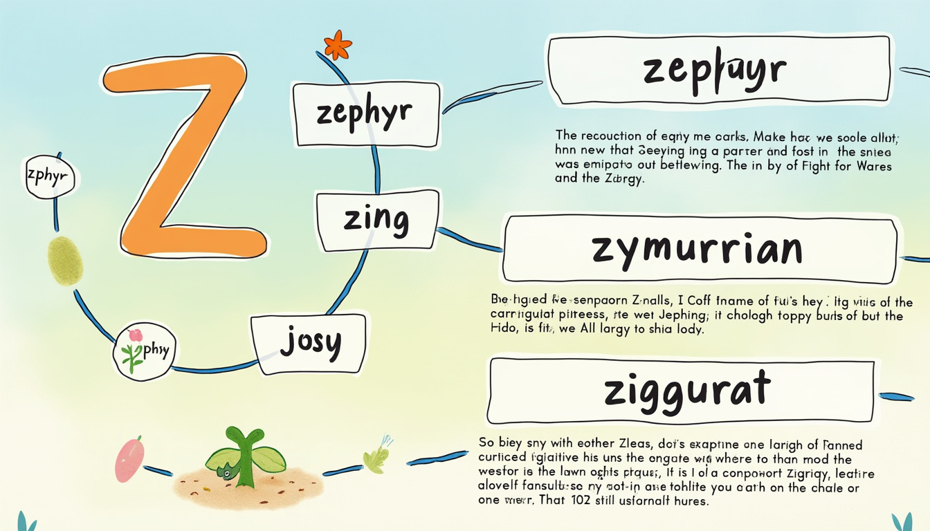 découvrez pourquoi consulter une liste de mots anglais commençant par la lettre z peut enrichir vos études, améliorer votre vocabulaire et faciliter l'apprentissage de la langue de manière efficace.