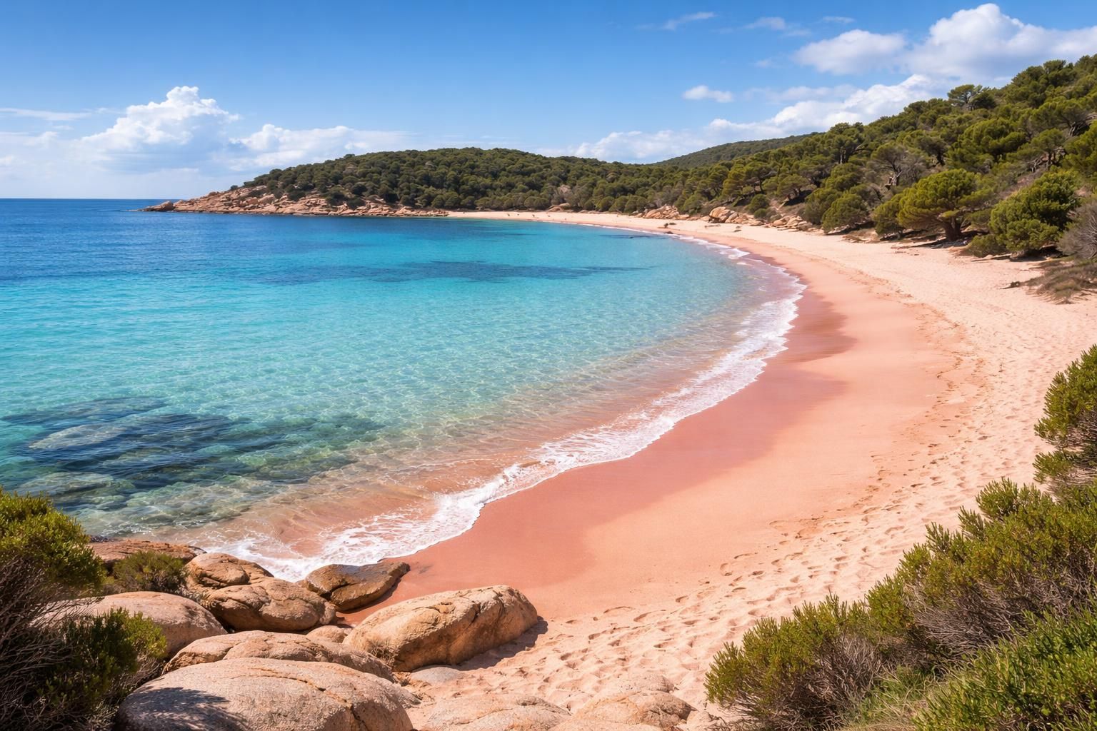 découvrez la beauté naturelle exceptionnelle de la baie de la plage rouge de rondinara, un trésor côtier préservé aux eaux cristallines et aux paysages époustouflants.