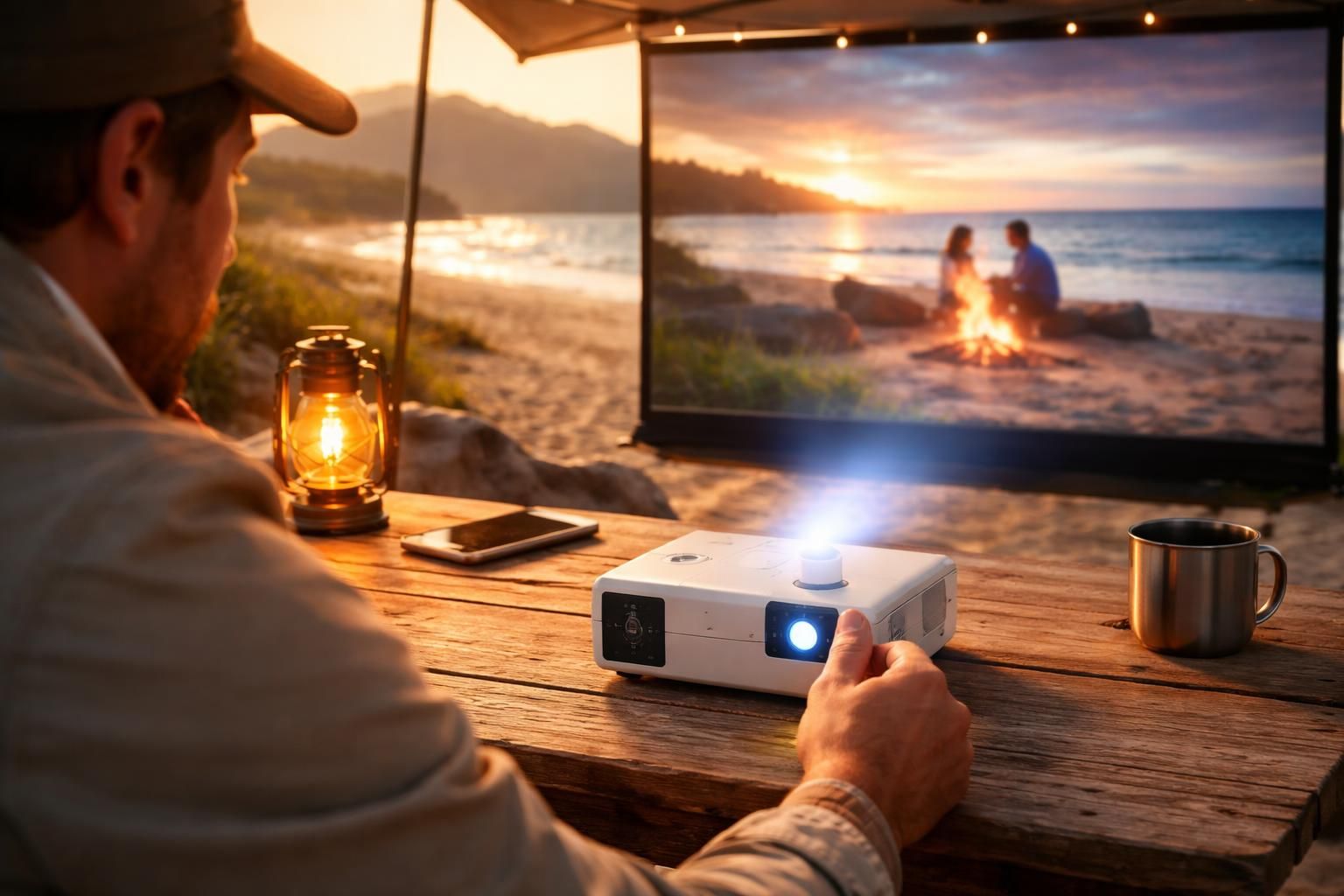 profitez de vacances inoubliables avec un mini vidéoprojecteur epson : réglages simples pour une image nette où que vous soyez.