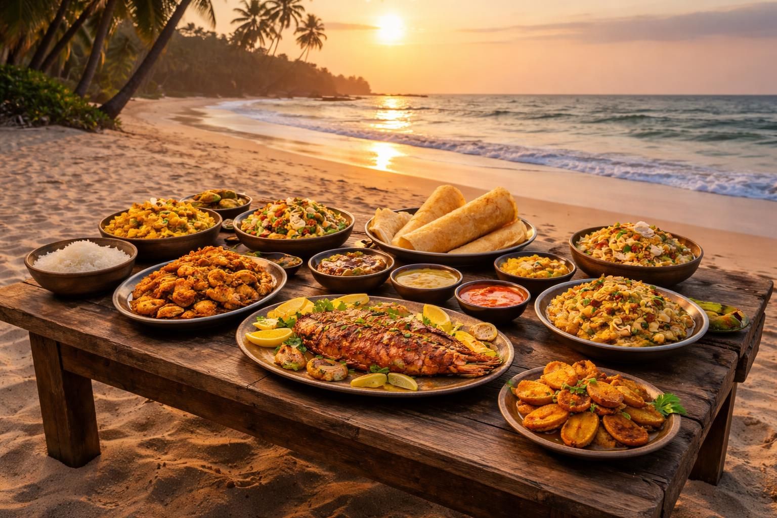 découvrez les délicieuses spécialités culinaires à savourer près de la plage du kerala, entre saveurs authentiques et paysages côtiers enchanteurs.